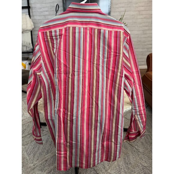 Hugo Boss Pink Striped Long Sleeve Button-Up Dress Shirt Mens Size XXL - Picture 2 of 6